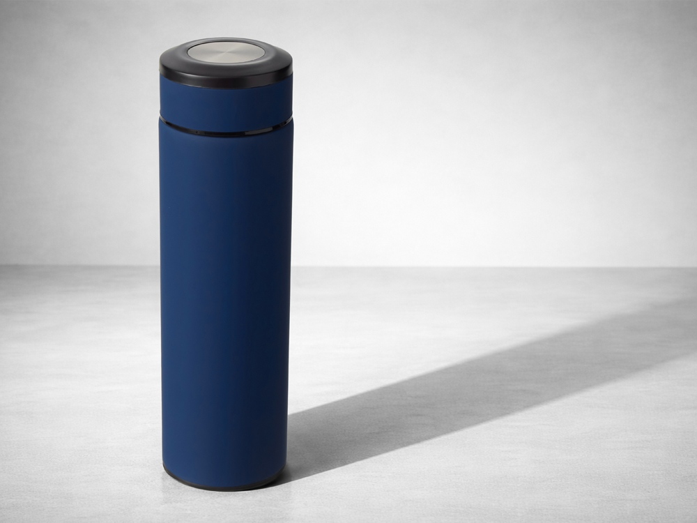 Вакуумный термос Vacuum Flask C1, soft touch, 420мл, темно-синий-6