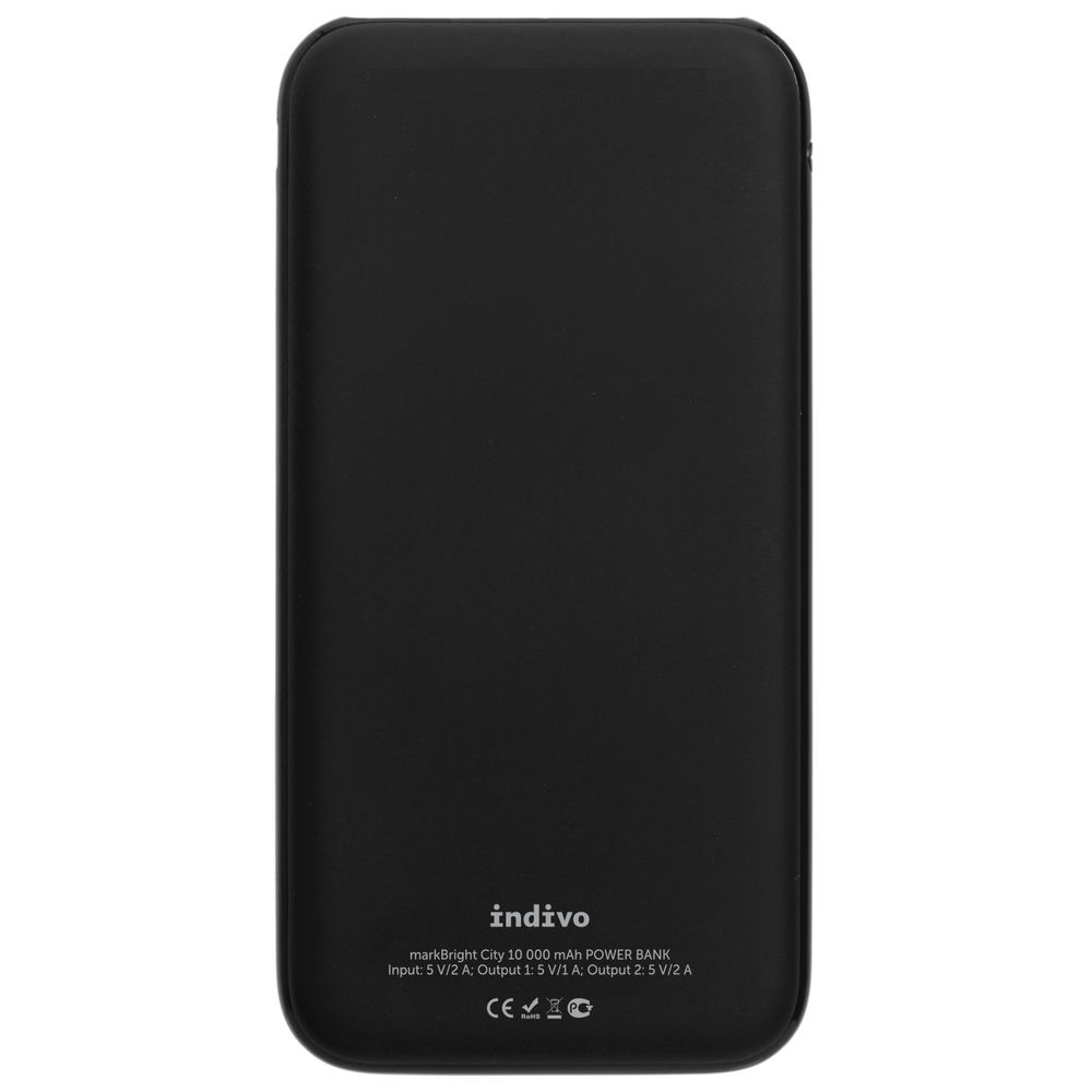 Аккумулятор с подсветкой markBright City, 10000 мАч, черный-2