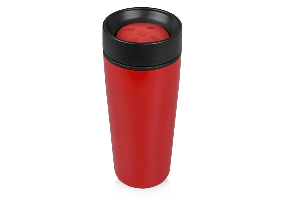 Кружка с термоизоляцией на 450 мл, красный-0