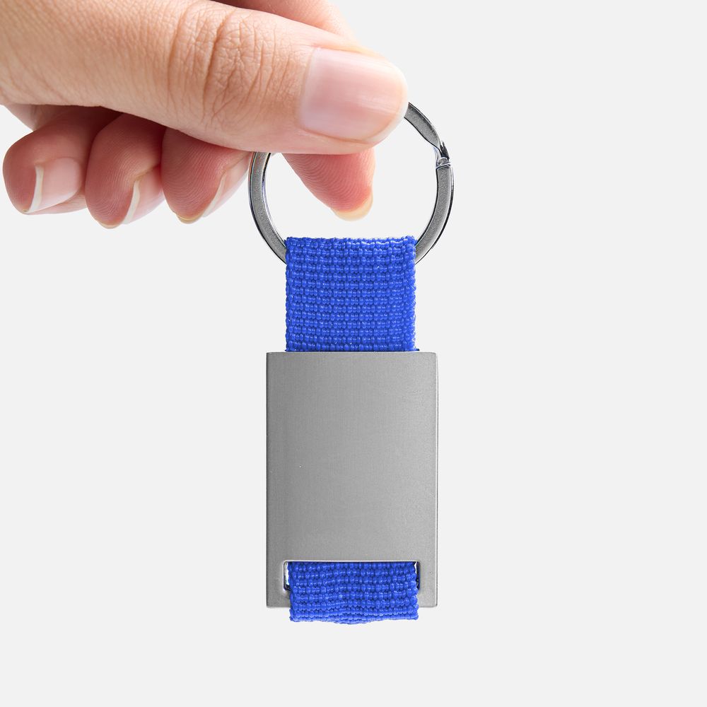 Брелок Inlet с тканевой вставкой, синий-4