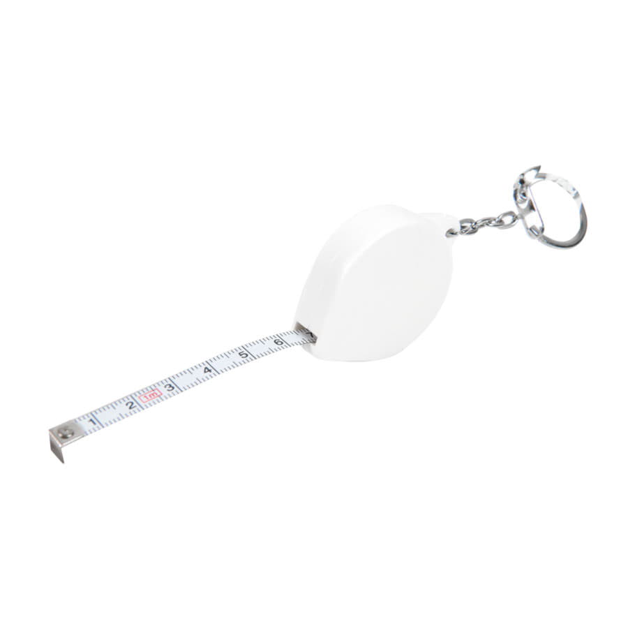 Брелок-рулетка  "Капля" на карабине (1 м), белый-1