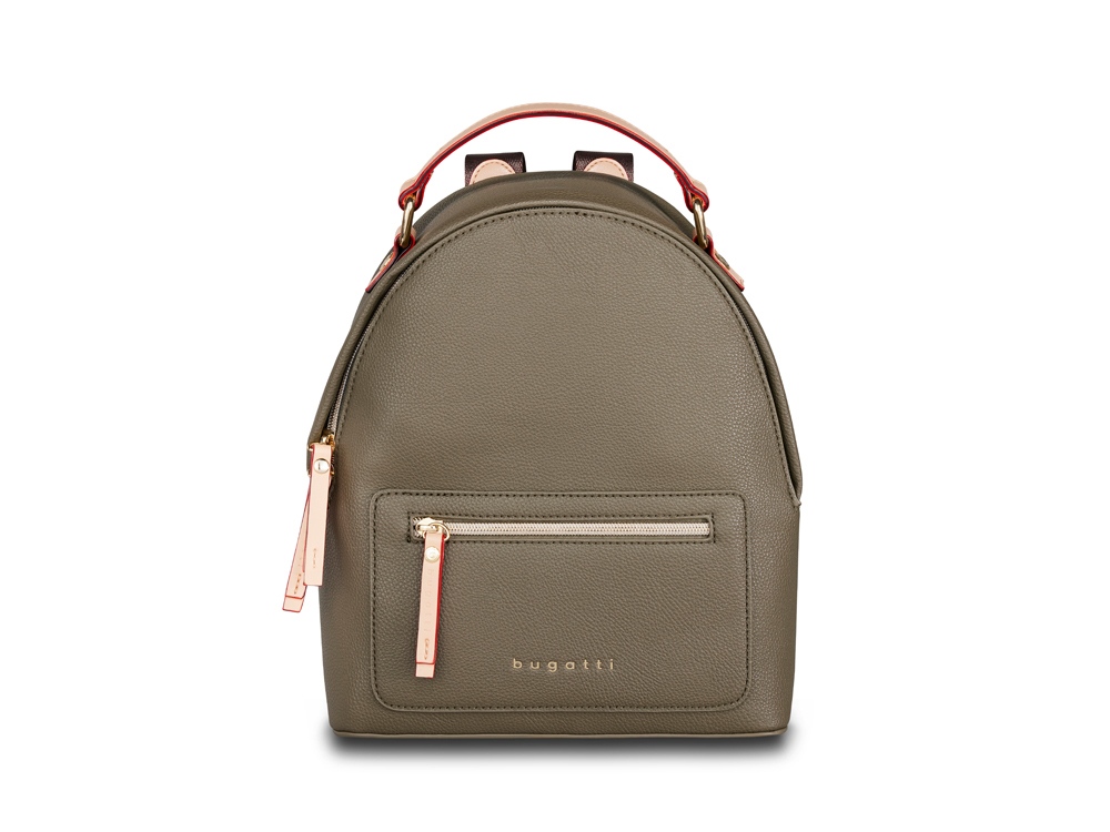 Рюкзак женский BUGATTI ЭЛЛА | ELLA, оливковый, полиуретан, 24х11,5х28 см-1