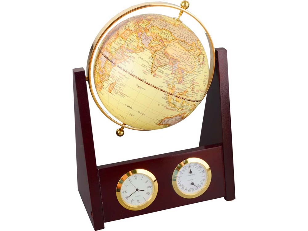 Погодная станция Дублин, золотистый/красное дерево-0