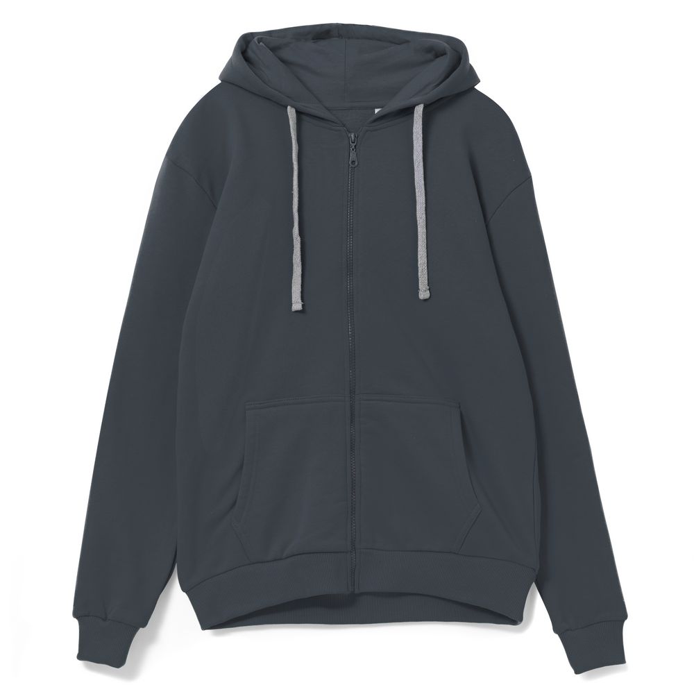 Толстовка на молнии с капюшоном Siverga, темно-серая (графит)-0