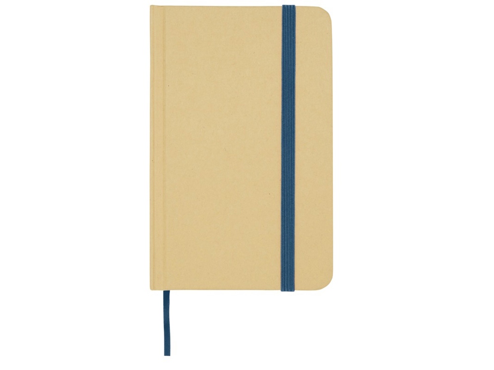 Reed блокнот формата А6 из переработанного материала в твердой обложке с простыми страницами - Синий-1