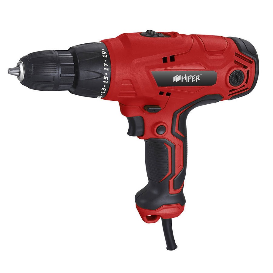Шуруповерт сетевой HIPER HES350/2A, в коробке, 350Вт, 35Нм, красный-0