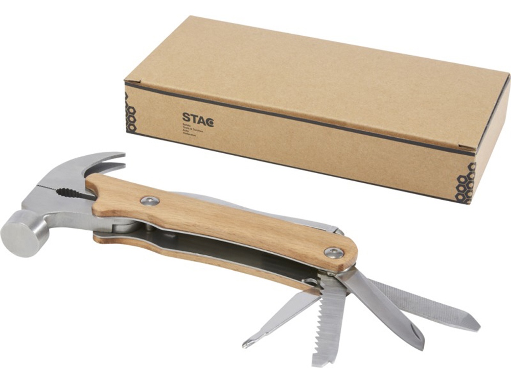 Bear многофункциональный инструмент с молотком с 10 функциями, дерево-4