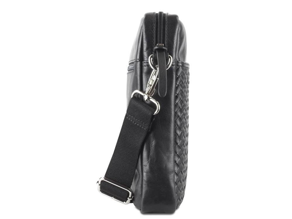 Сумка через плечо Mano Don Luca, натуральная кожа в черном цвете, 23 х 26,5 х 4,5 см-5