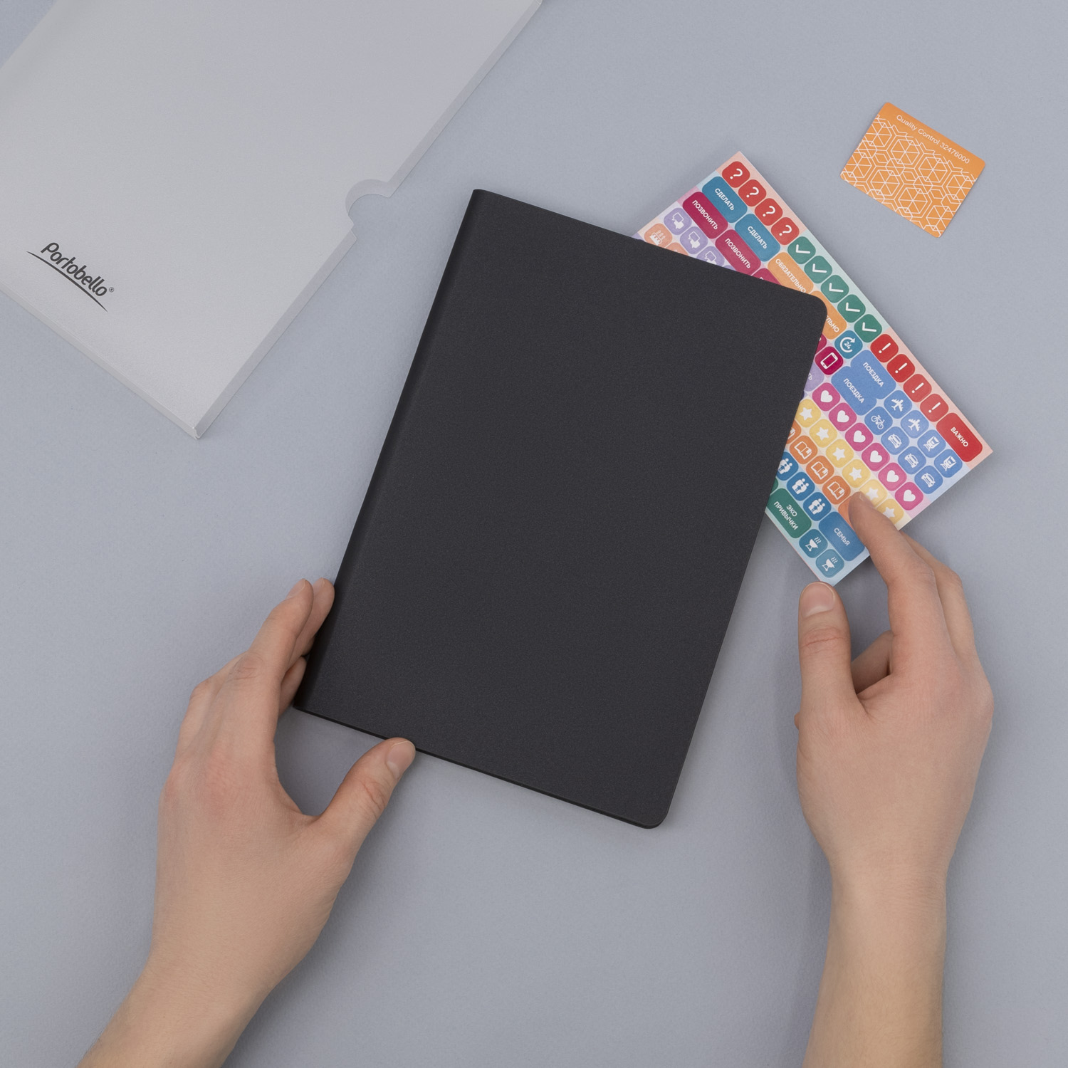 Ежедневник Star недатированный, синий (с упаковкой, со стикерами)-12