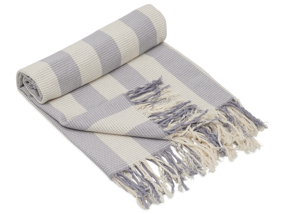 Плед Reglet, 130x150 см ( с учетом бахромы) 100% хлопок, серый-0