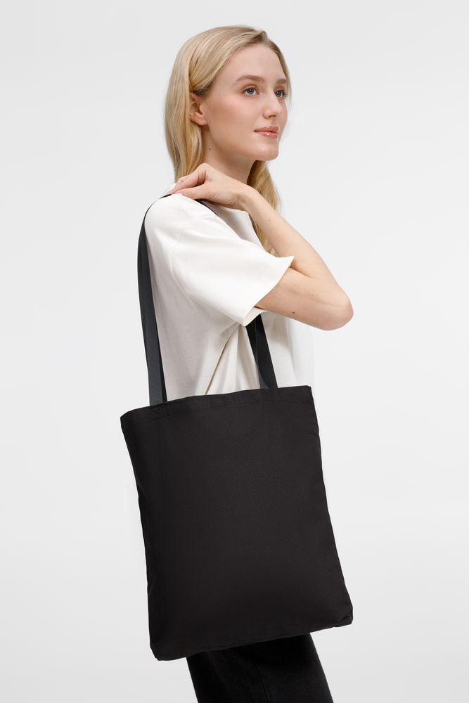Шопер B4, черный с черными ручками-2