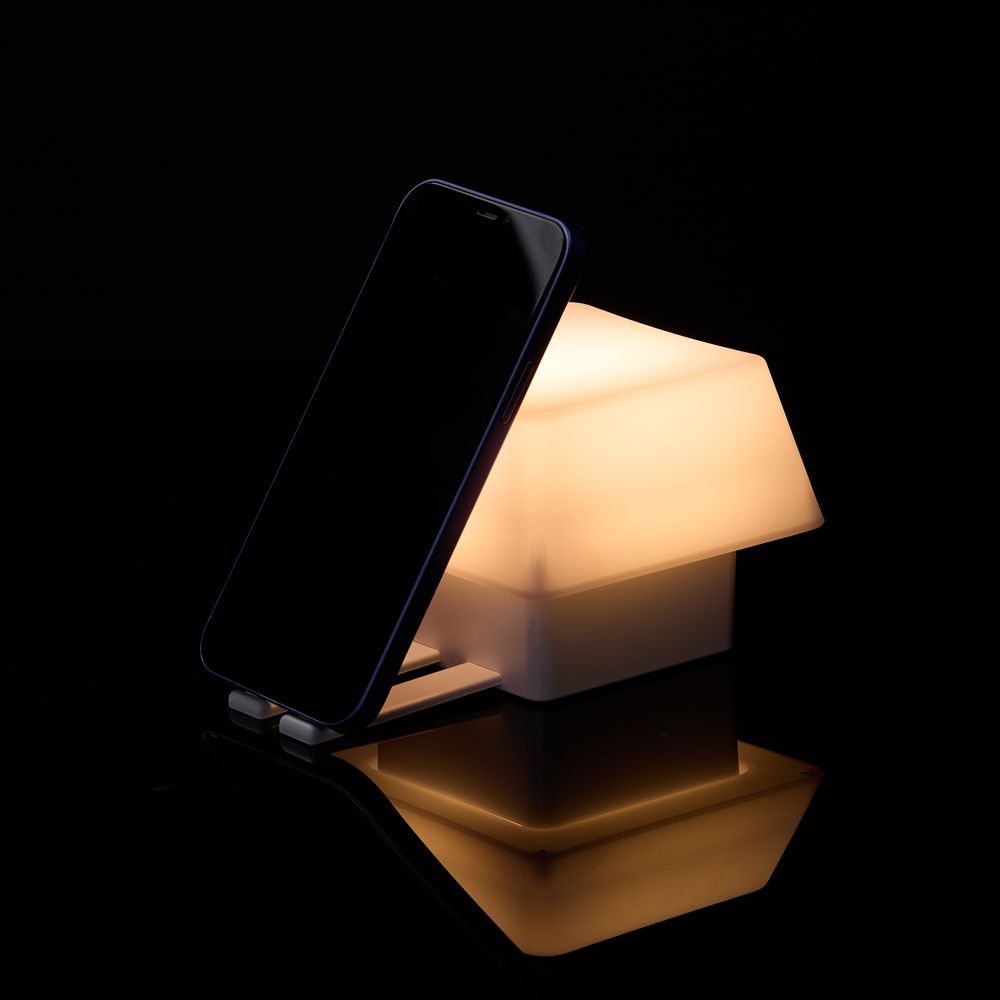 Светильник с подставкой для смартфона Knoppi, белый-3