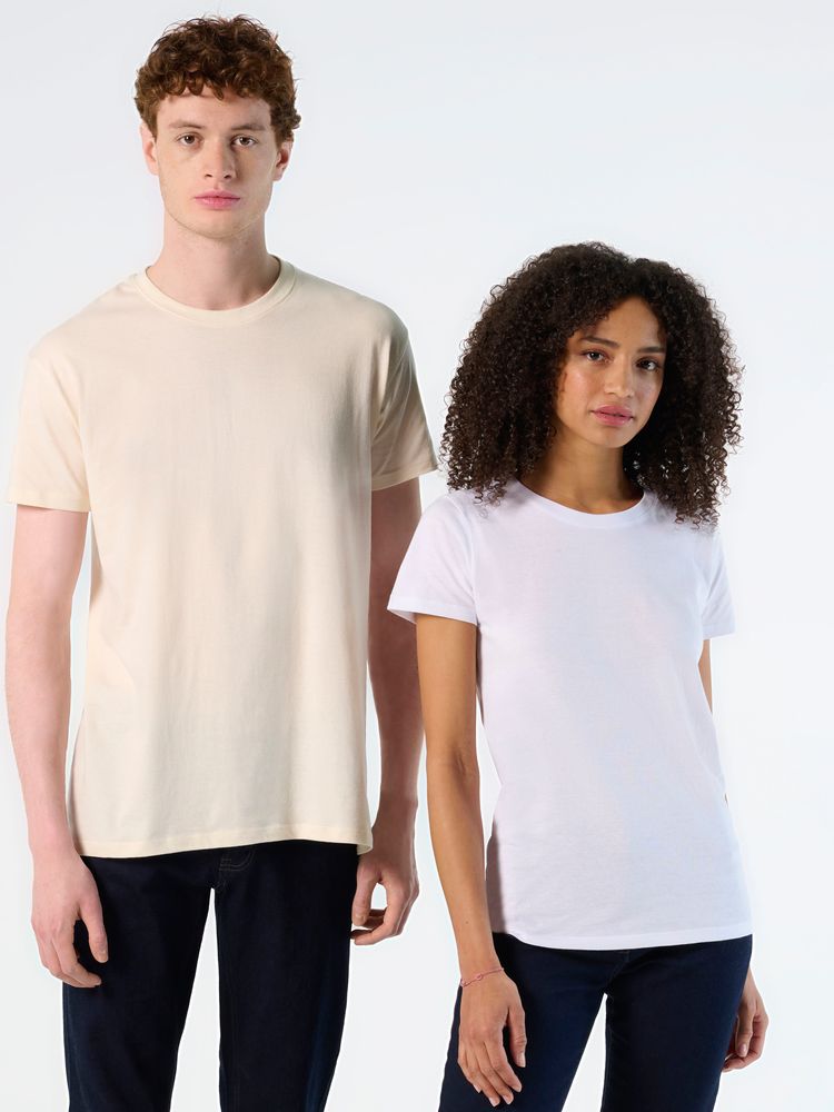 Футболка унисекс Regent 150, светло-бежевая (неокрашенная)-5