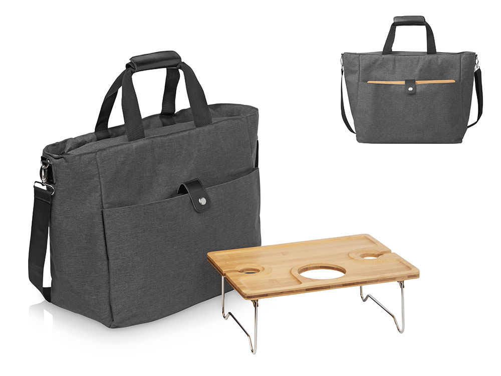 Набор для пикника Fabar сумка-холодильник и бамбуковый столик на ножках-0