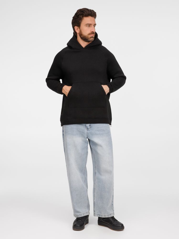 Худи унисекс оверсайз Easy Street, черное-4