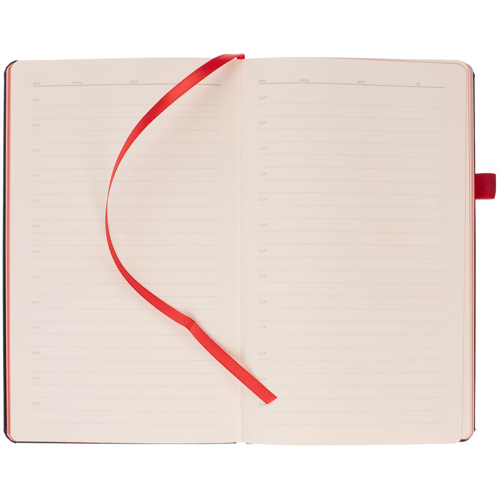 Ежедневник Ton Black, недатированный, черный с красным-3