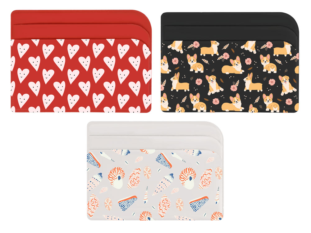 Картхолдер для 3-х карт с возможностью полноцветной  УФ-печати, софт-тач-0