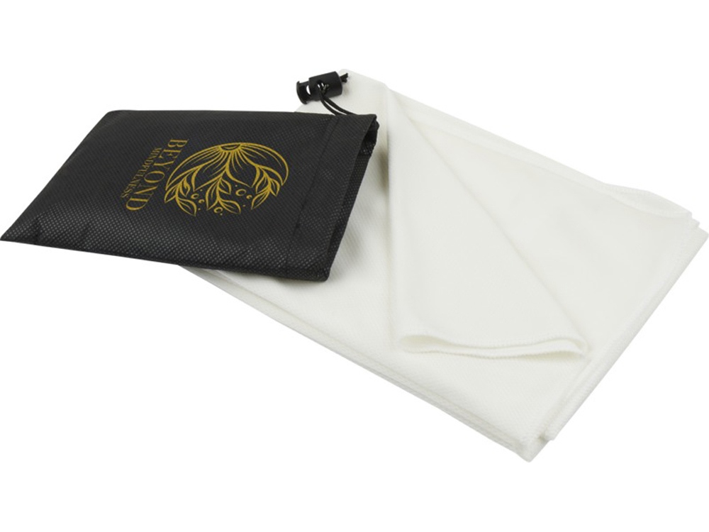 Lucas спортивное полотенце из переработанного полиэстера 50х100 см - Белый-5