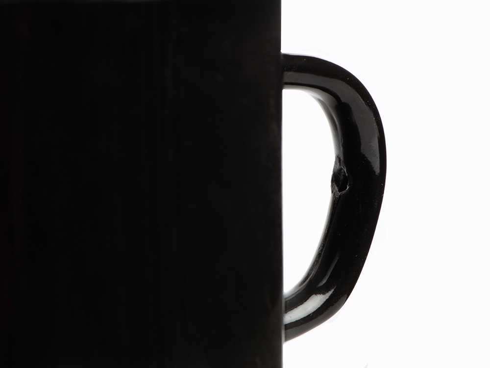 Кружка эмалированная с ободком, черная-2