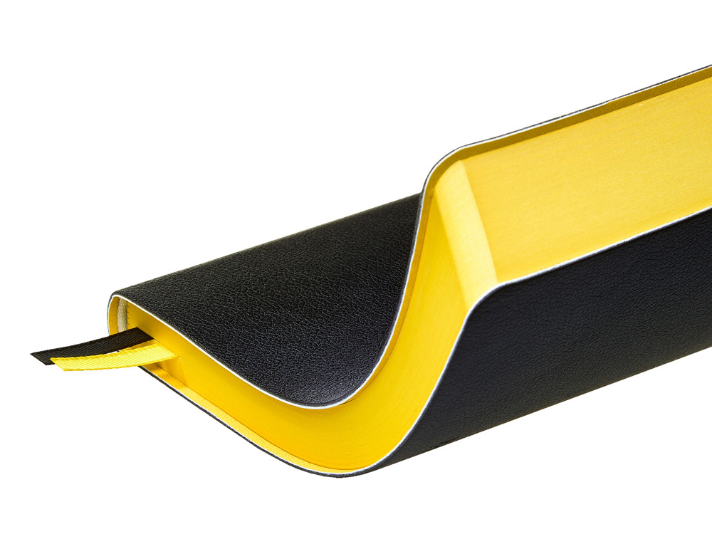 Ежедневник недатированный А5 Boston, черный (желтый обрез)-4