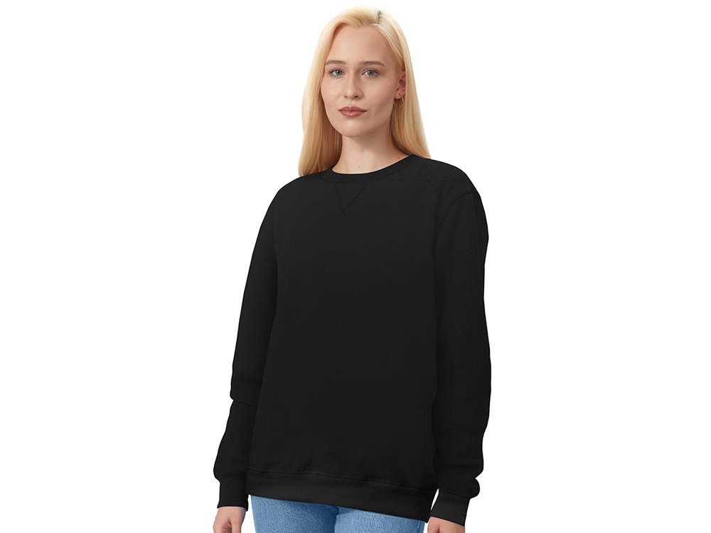 Свитшот оверсайз Lisbon унисекс, черный-3