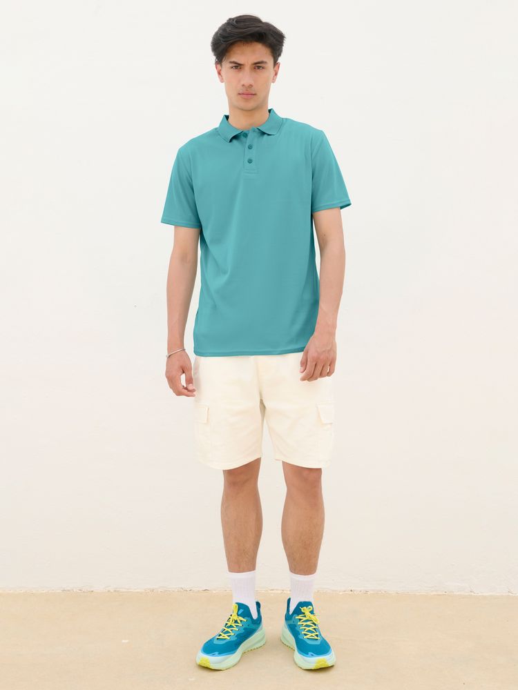 Рубашка поло унисекс Pitcher, розовая (ribbon pink)-2