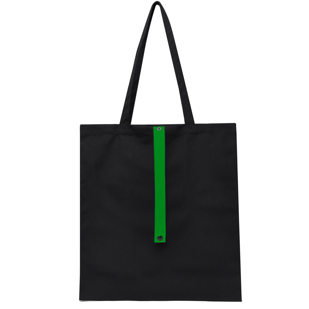 Сумка для покупок Rock’n’ROLL 260 г/м², Чёрный/зелёный-3