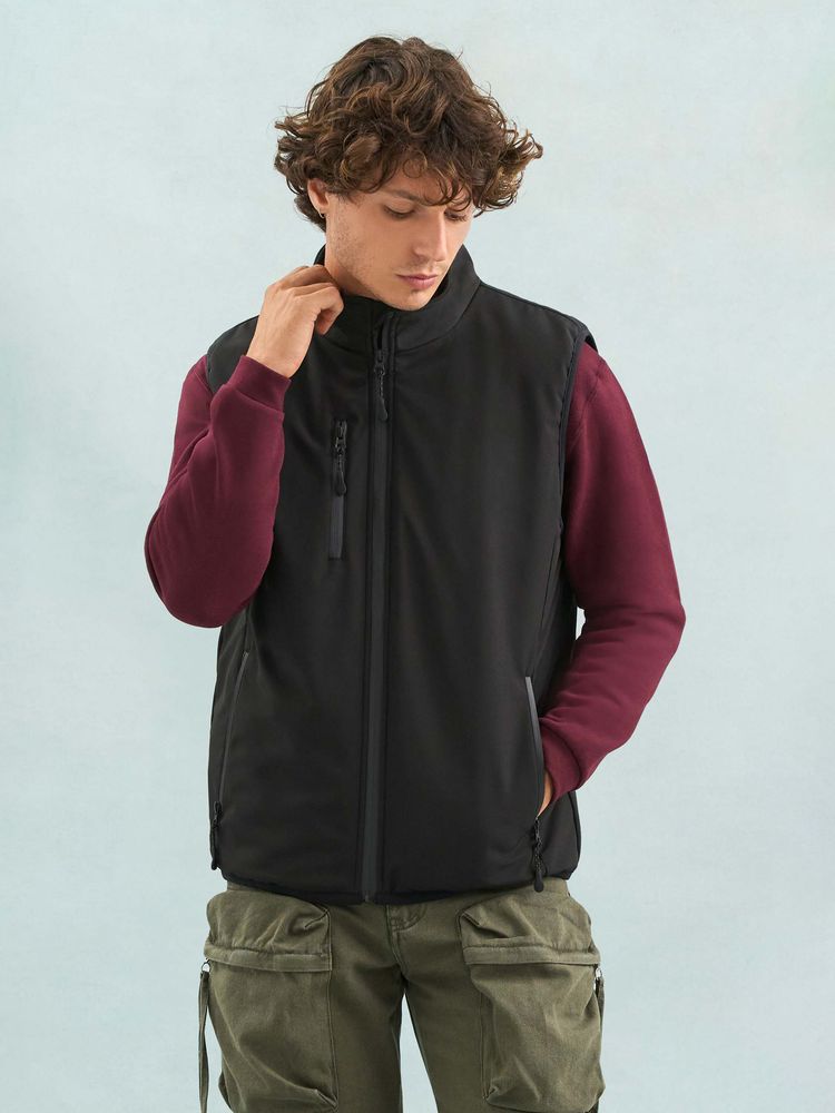 Жилет софтшелл унисекс Falcon BW, темный хаки-4