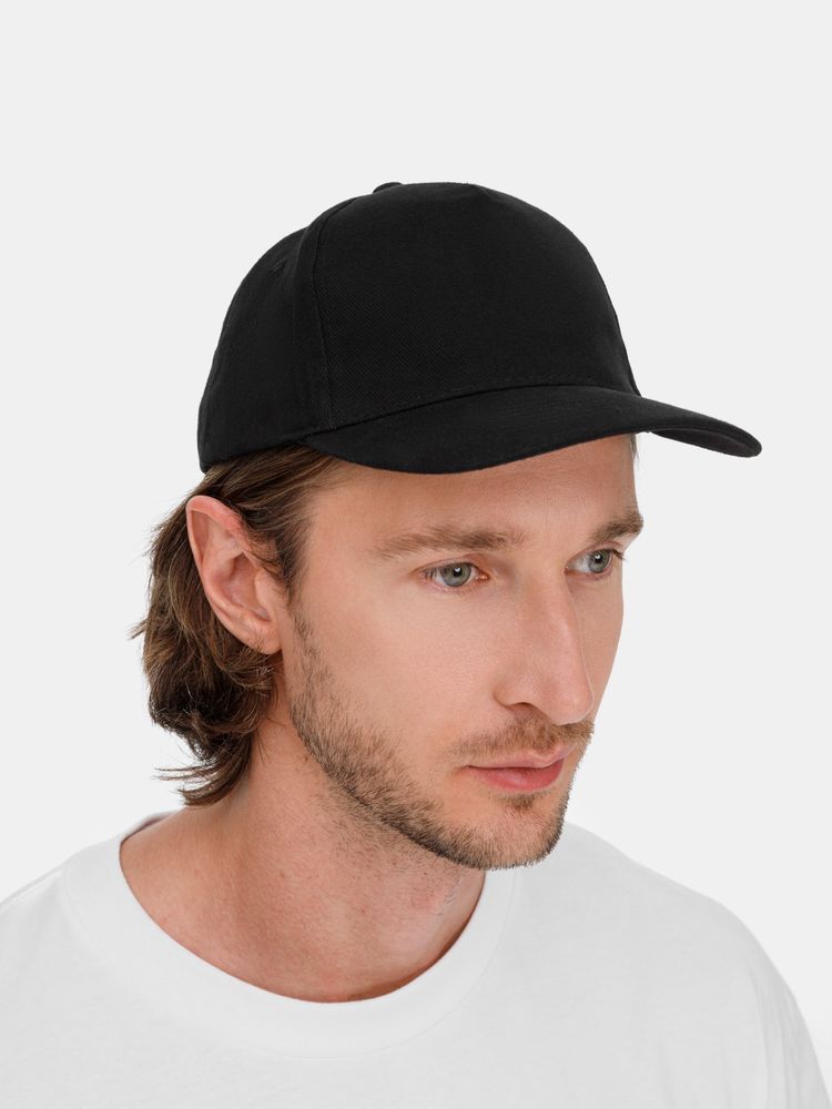 Бейсболка Long Beach, черная-4