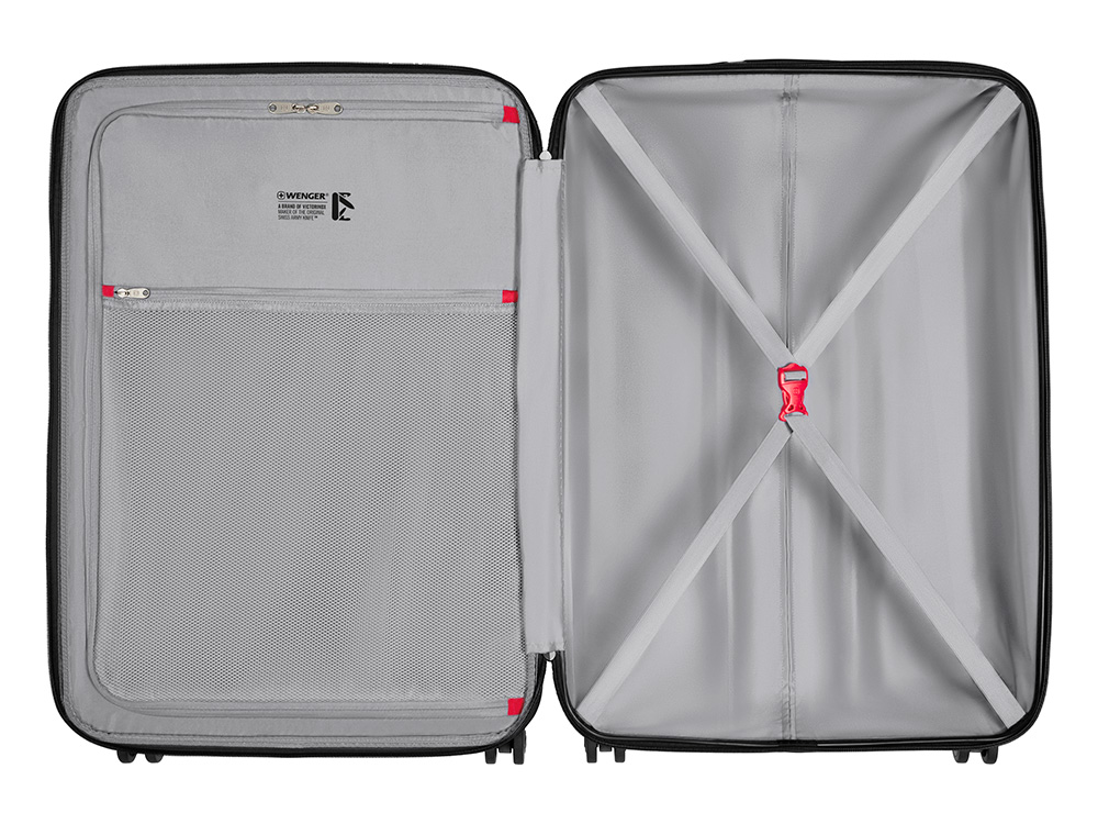 Чемодан WENGER Prymo, чёрный, большой, 52х76х30 см, 93 л, ABS+PC-4