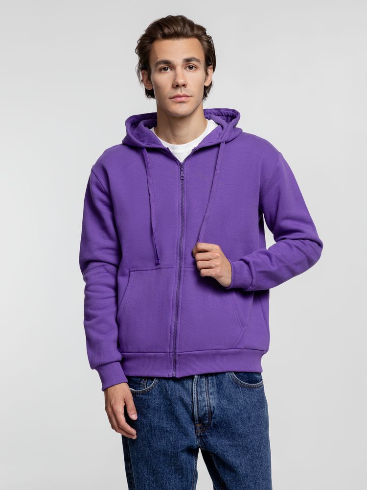 Толстовка на молнии с капюшоном Siverga Heavy 2.0, фиолетовая-6