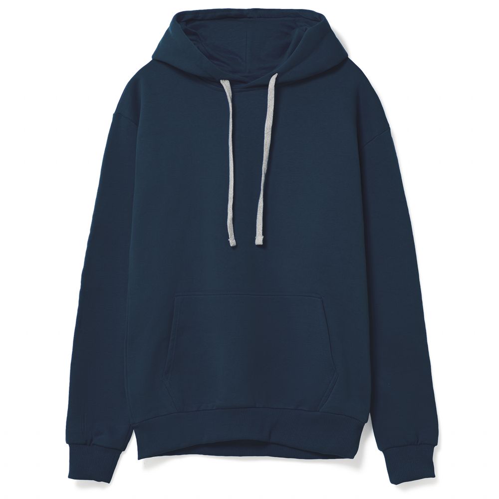 Толстовка с капюшоном Unit Kirenga Heavy, темно-синяя-1