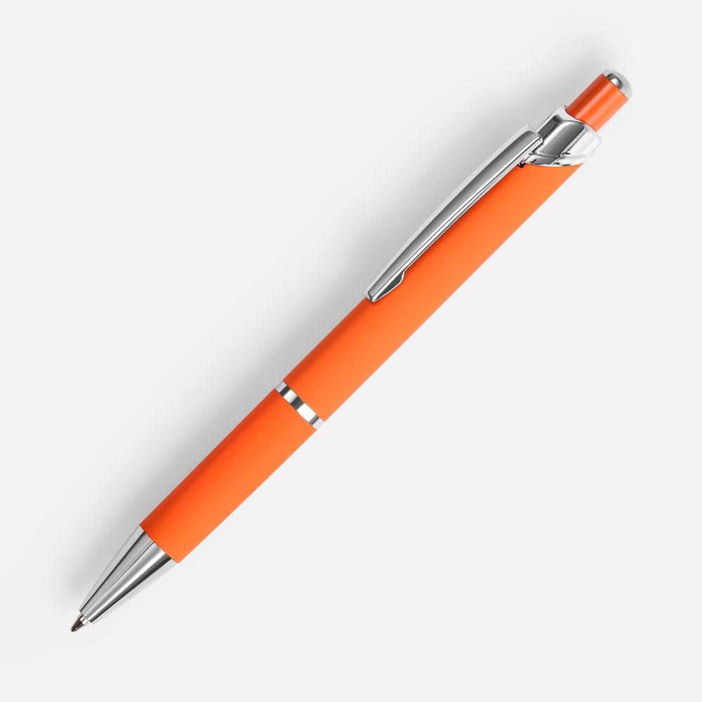 Ручка шариковая Chromos Soft Touch, оранжевая-0