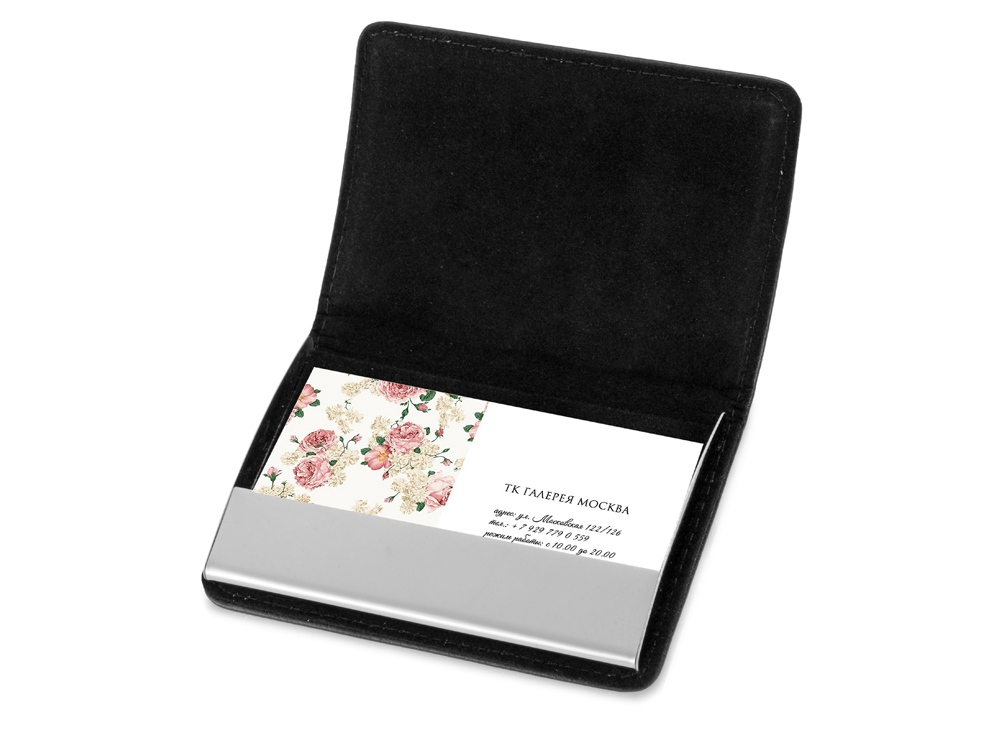 Визитница Намибия, черный/серебристый-2