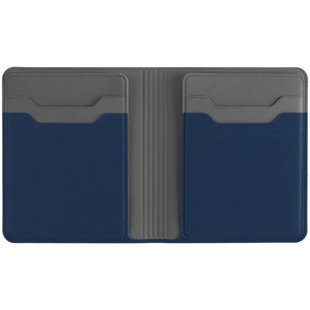 Картхолдер с отделением для купюр Dual, синий-1