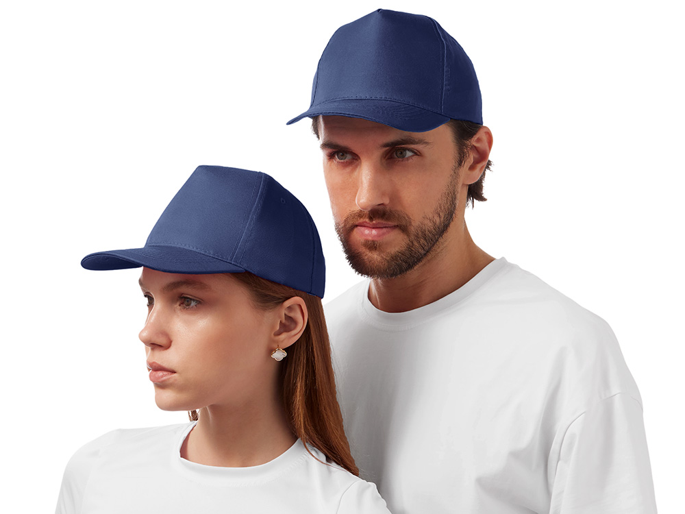 Бейсболка Poly 5-ти панельная 120гр, темно-синий-0