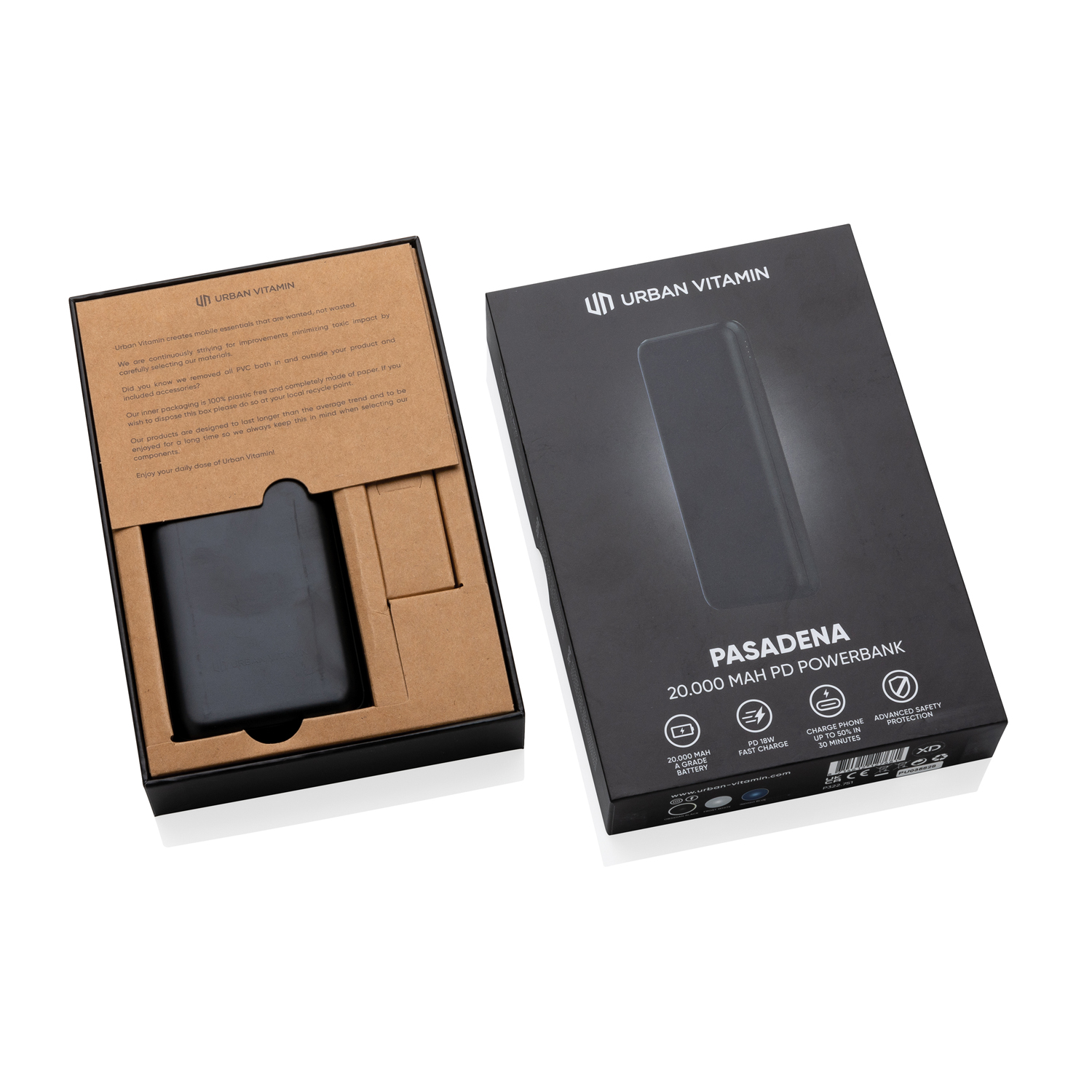 Внешний аккумулятор Urban Vitamin Pasadena с быстрой зарядкой PD, 18 Вт, 20000 мАч-8