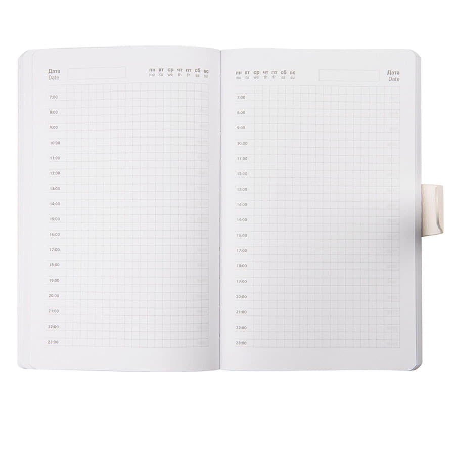 Ежедневник недатированный CANDY, формат А5, блок в клетку, темно-серый-2