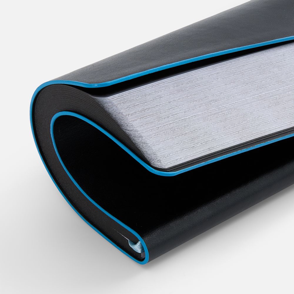 Ежедневник Trait, недатированный, черный с голубым-7