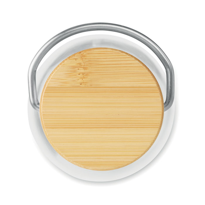 Бутылка 800мл. Бамбуковый топ, прозрачный-4