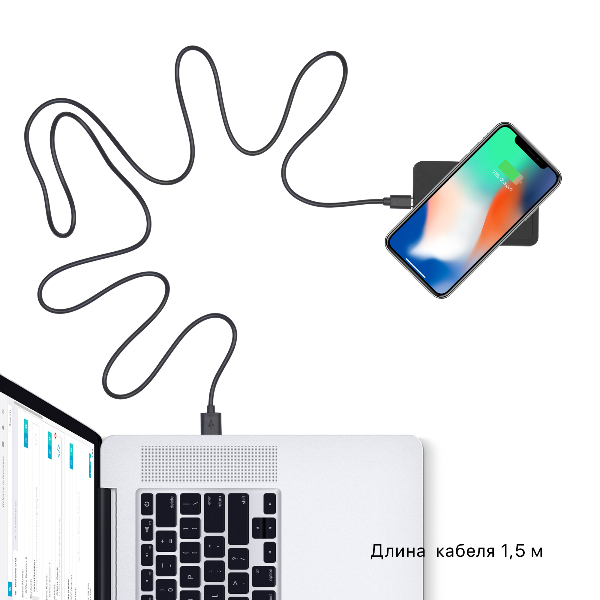 Настольное беспроводное зарядное устройство "Touchy"-1