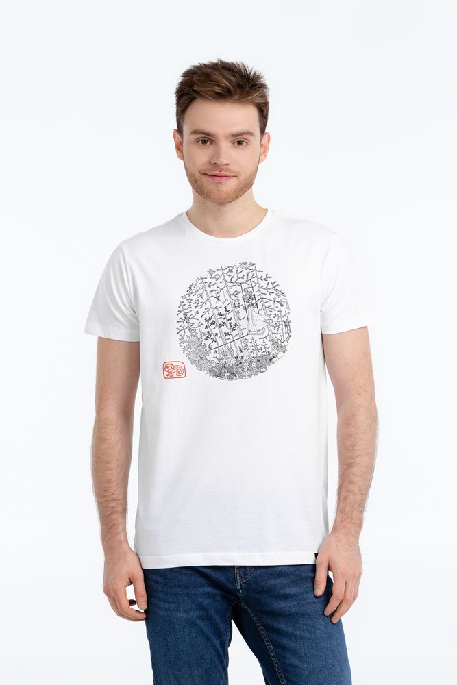 Футболка «Качели», белая-1