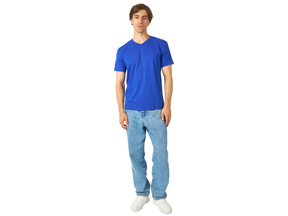 Футболка Heavy Super Club мужская с V-образным вырезом, кл. синий-4