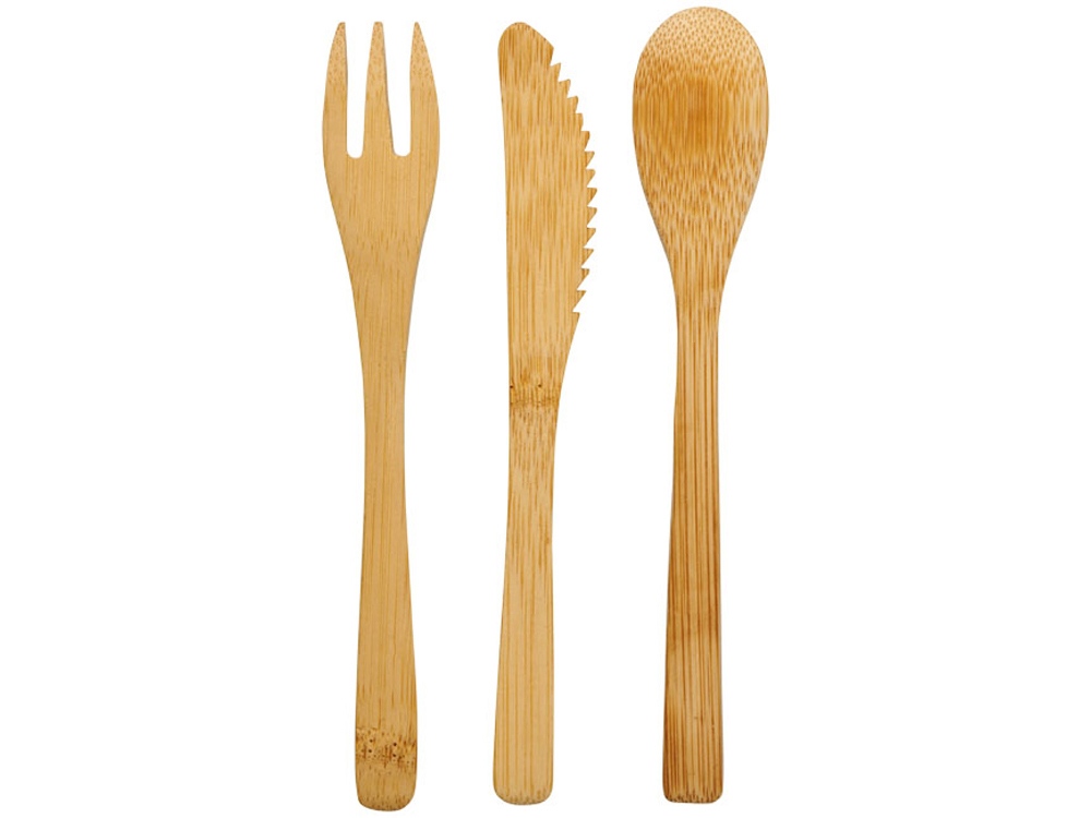 Набор столовых приборов Celuk из бамбука, натуральный-2