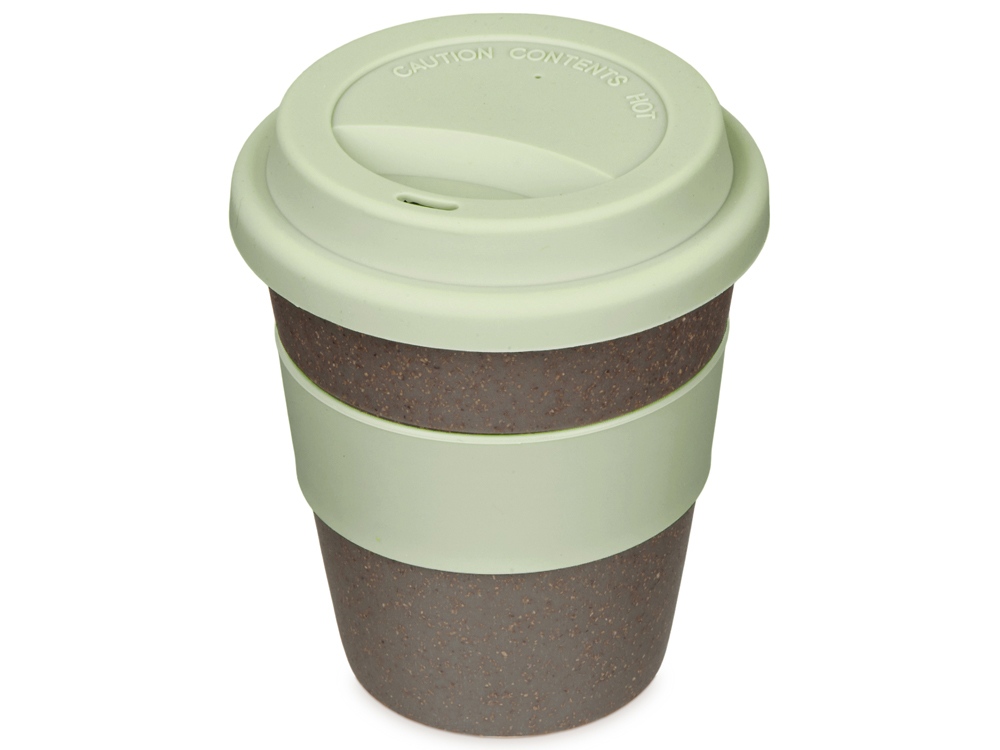 Стакан с силиконовой крышкой Cafe, olive-0