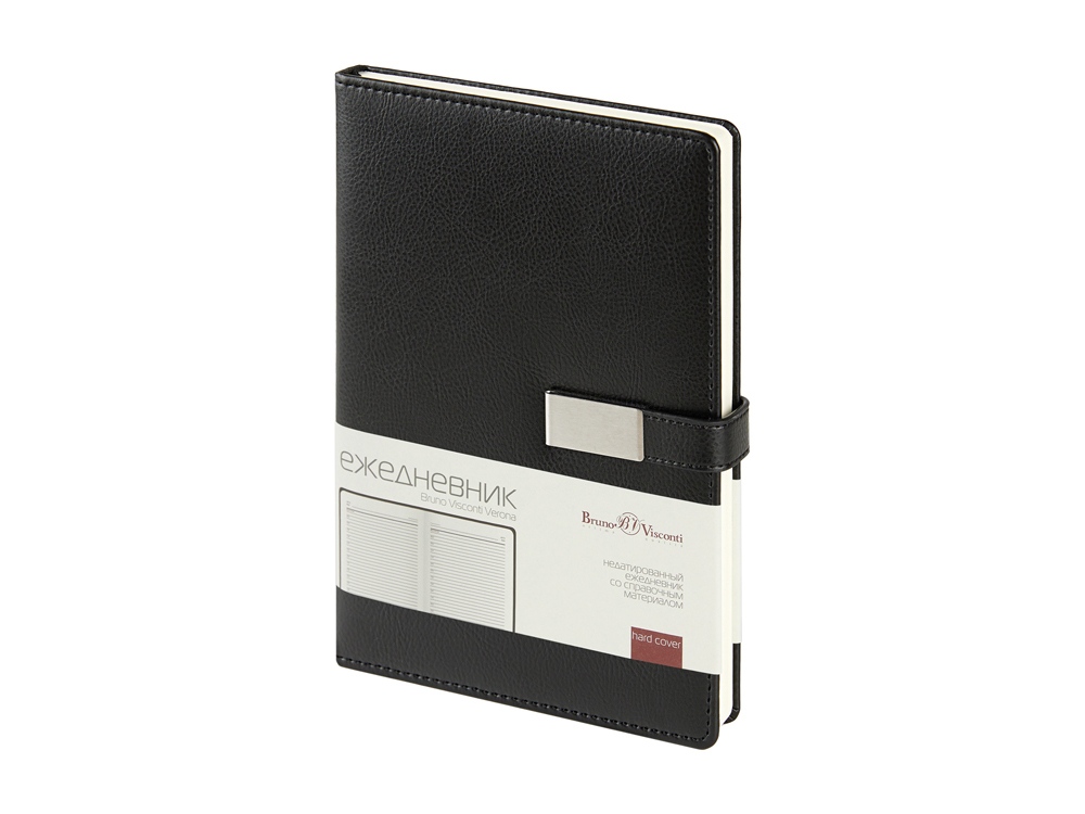 Ежедневник недатированный А5 Verona, черный-0