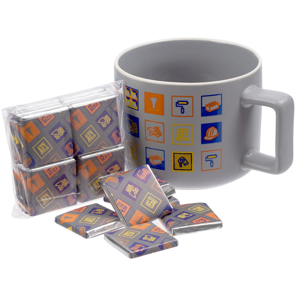 Набор с горьким шоколадом Industry, строительство-0