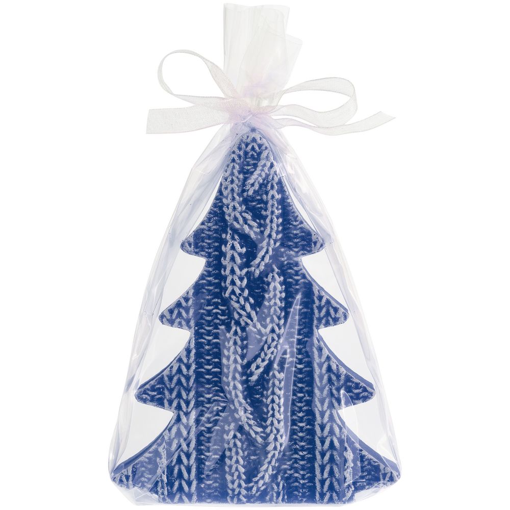 Свеча Kniteam, елка, синяя-2