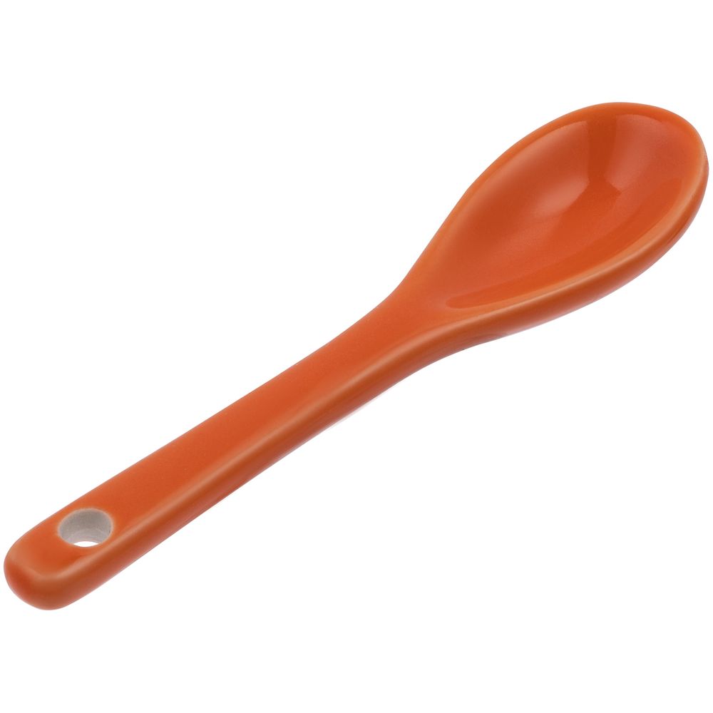 Кофейная кружка Pairy с ложкой, белая с оранжевой-2