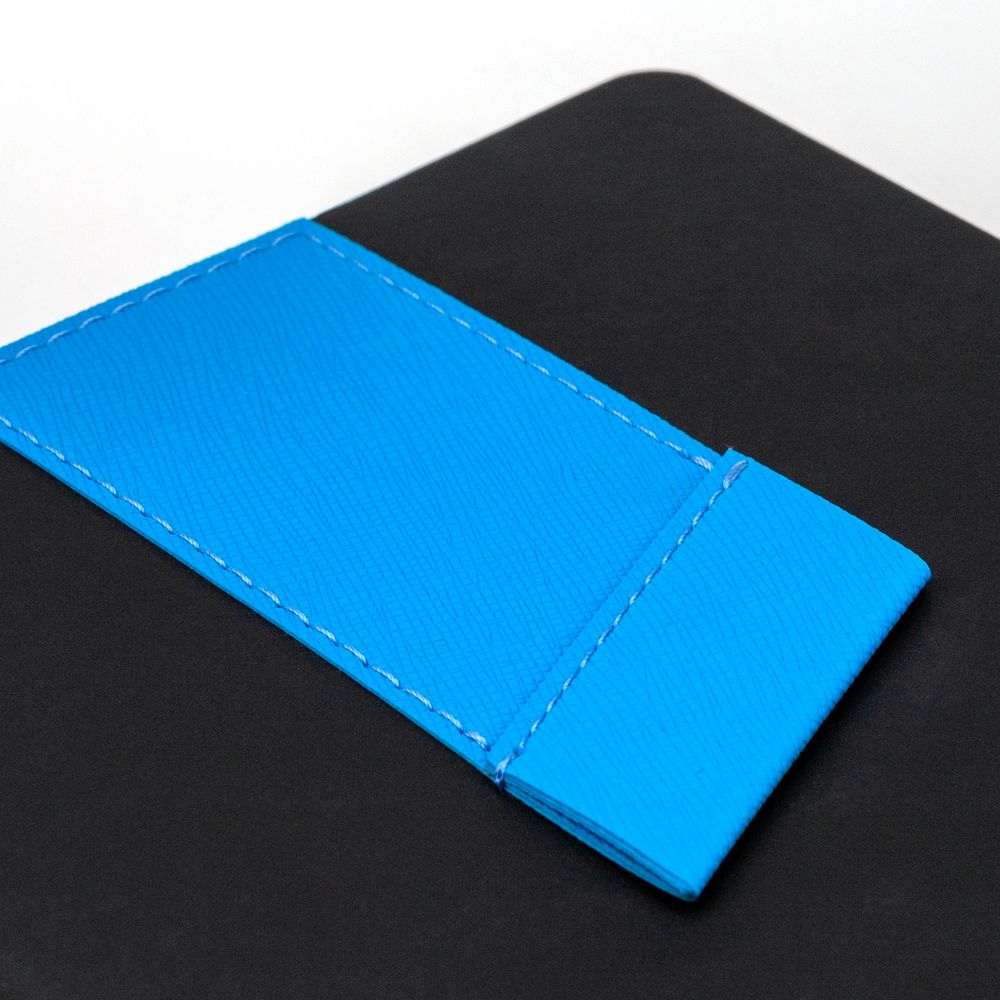 Ежедневник Bookmark, недатированный, черный с голубым-1